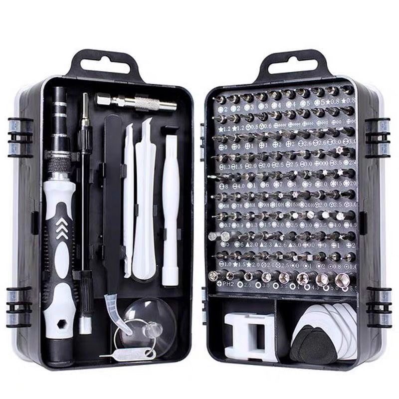 Multi functional 115 in one tool set screwdriver set disassembly notebook repair screwdriver embedded extension rod reinforced magnetic suction screwdriver set