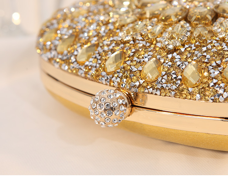 Clutch Bag Alloy Flower Rhinestone Crystal Sparkly Evening Party Handbag for Women Wedding Prom Formal Elegant Luxury Purse Gold Silver Rose Red Green