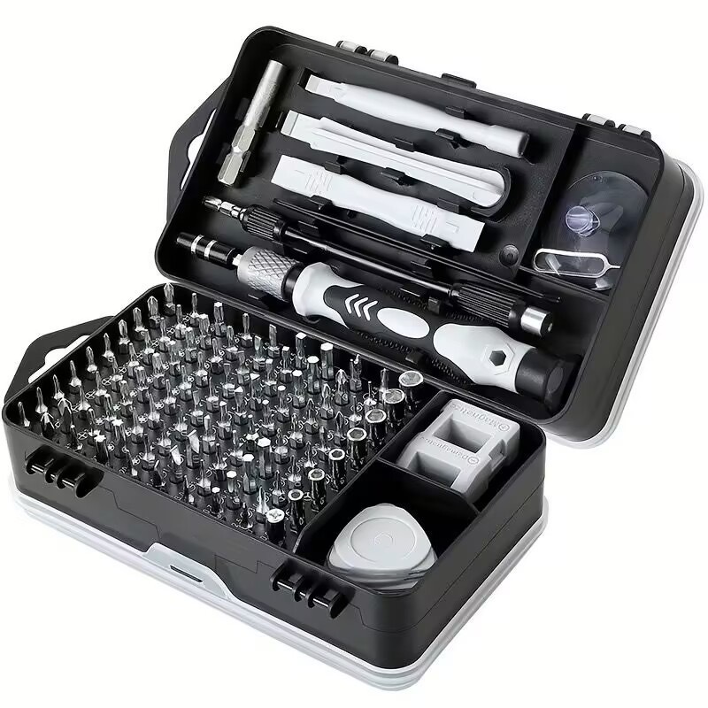 Multi functional 115 in one tool set screwdriver set disassembly notebook repair screwdriver embedded extension rod reinforced magnetic suction screwdriver set