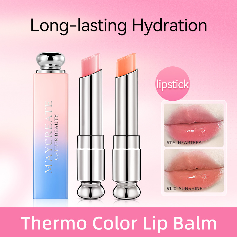 Color Changing Lip Balm Moisturizing, Smart Temperature Sense Lipstick 3 Colors, Long Lasting Hydrating Lip Care With Beeswax Olive Oil, No Makeup Natural Tint Lip Gloss