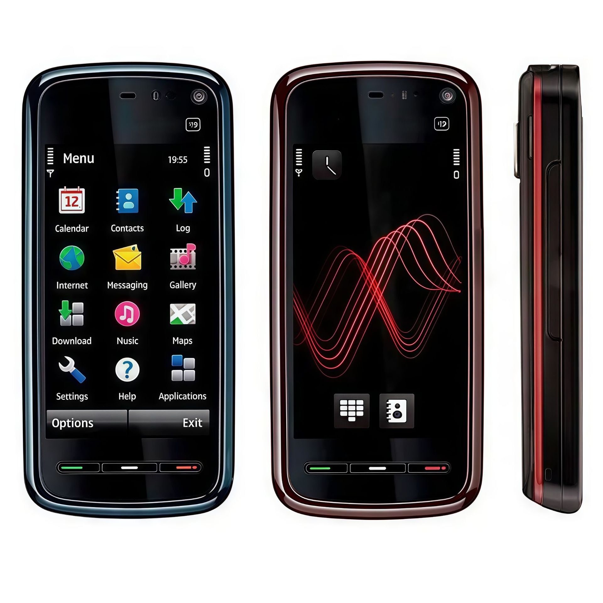 Refurbished Nokia 5800 3.2 Inches Touchscreen 3.2MP Camera 1320mAh Battery 128GB Memory Symbian OS Unlocked GSM Phone 3G Mobile Cellphone Affordable Durable Classic For Everyday Use With Free Earphone