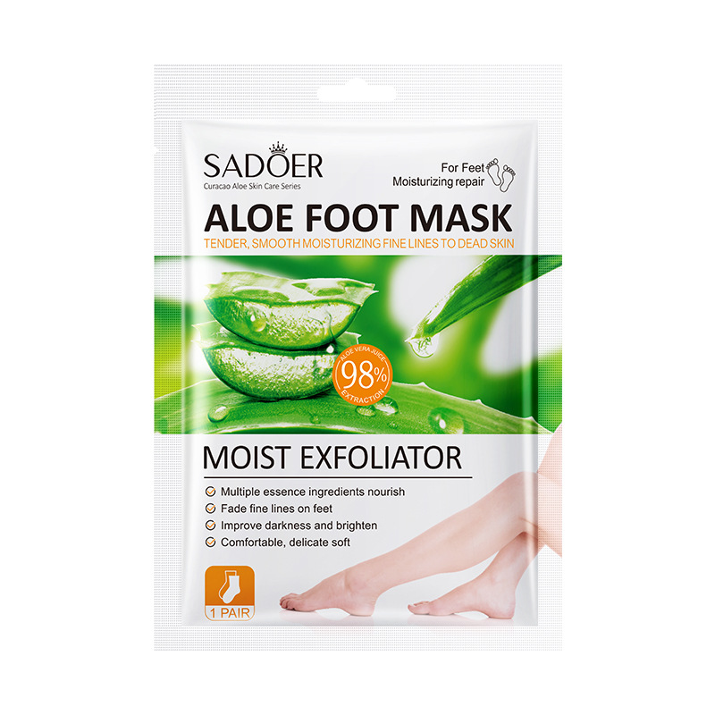 Foot Mask Aloe Vera Moisturizing Exfoliating Peeling,Remove Dead Skin Calluses Cracked Heels, Soften Smooth Tender Feet,Hydrating Nourishing Foot Care,Baby Like Soft Skin,Spa Home Use,Moist Exfoliator