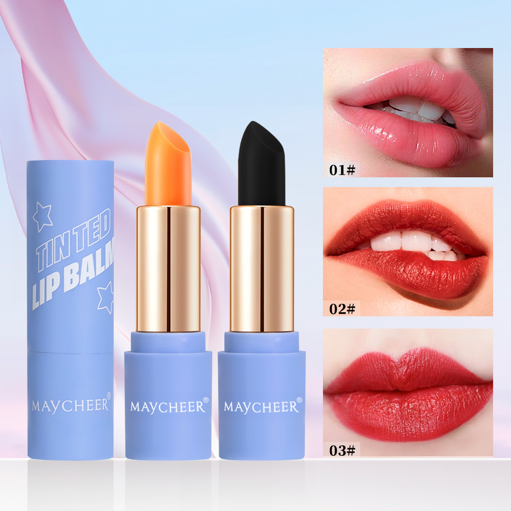 Black Magic Color Changing Lipstick, New Temperature Reactive Moisturizing Lip Balm, Long Lasting Waterproof Non-Stick Cup Plump Lip Gloss, Repair Dry Cracked Lips Dark Lip Brighten Lip Care Makeup