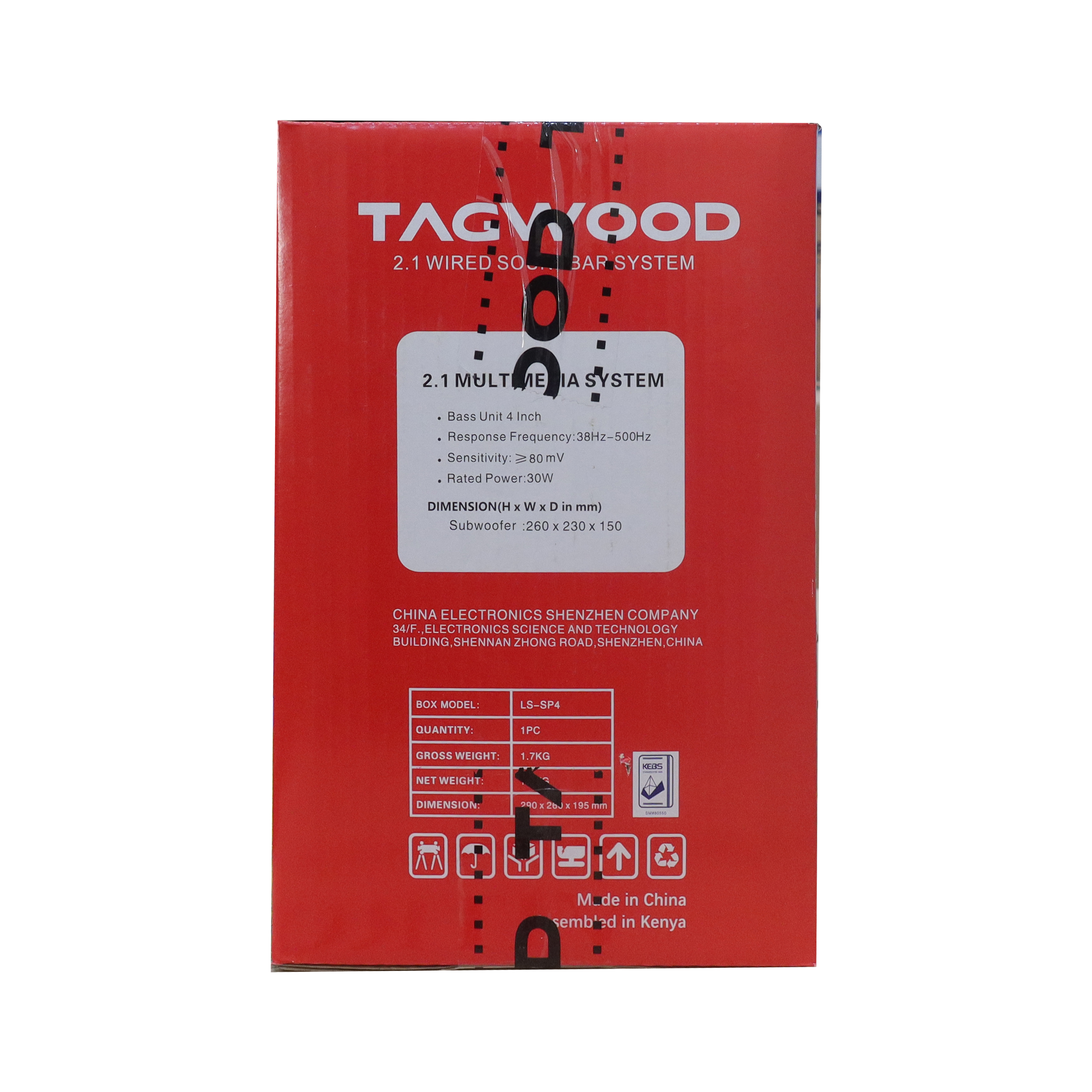 Tagwood 12000W 2.1CH Multimedia Bluetooth Woofer Speaker System  Subwoofer Soundbar BT 6.0 /USB/SD/FM AC/DC System Soundbar with Remote Control  S5 Speaker bass