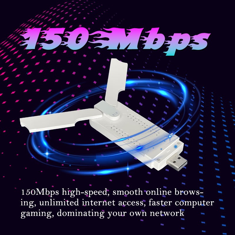 4G LTE 150Mbps USB Plug Play Pocket Wifi Adapter With Antenna Wifi Modem Router with Sim Card Slot