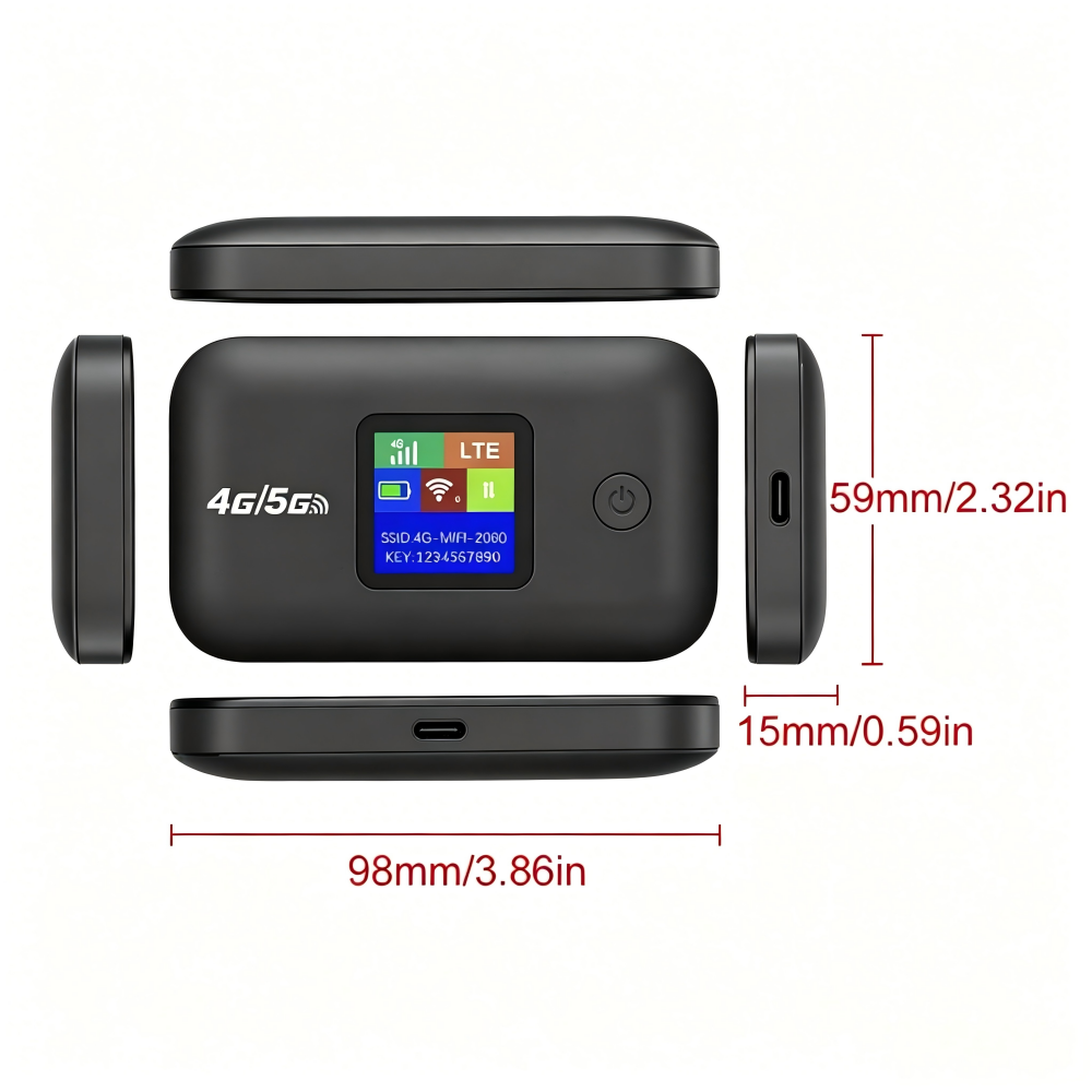 Pocket Wireless WiFi 150Mbps Portable Wireless Modem 3000mAh Mini Outdoor WIFI Hotspot with SIM Card Slot 4G Pocket WiFi Router
