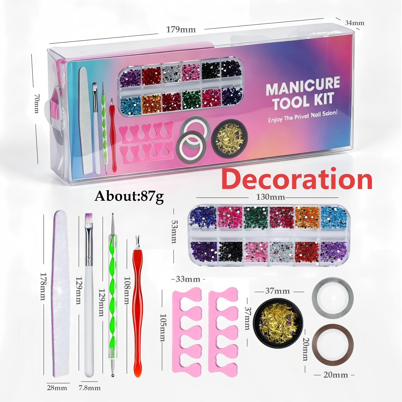 4 types Manicure Set Art Sand Files Buffer Sponge Block Brush Nail Scissors Kit Multi-Function Nail Care Polish Tools