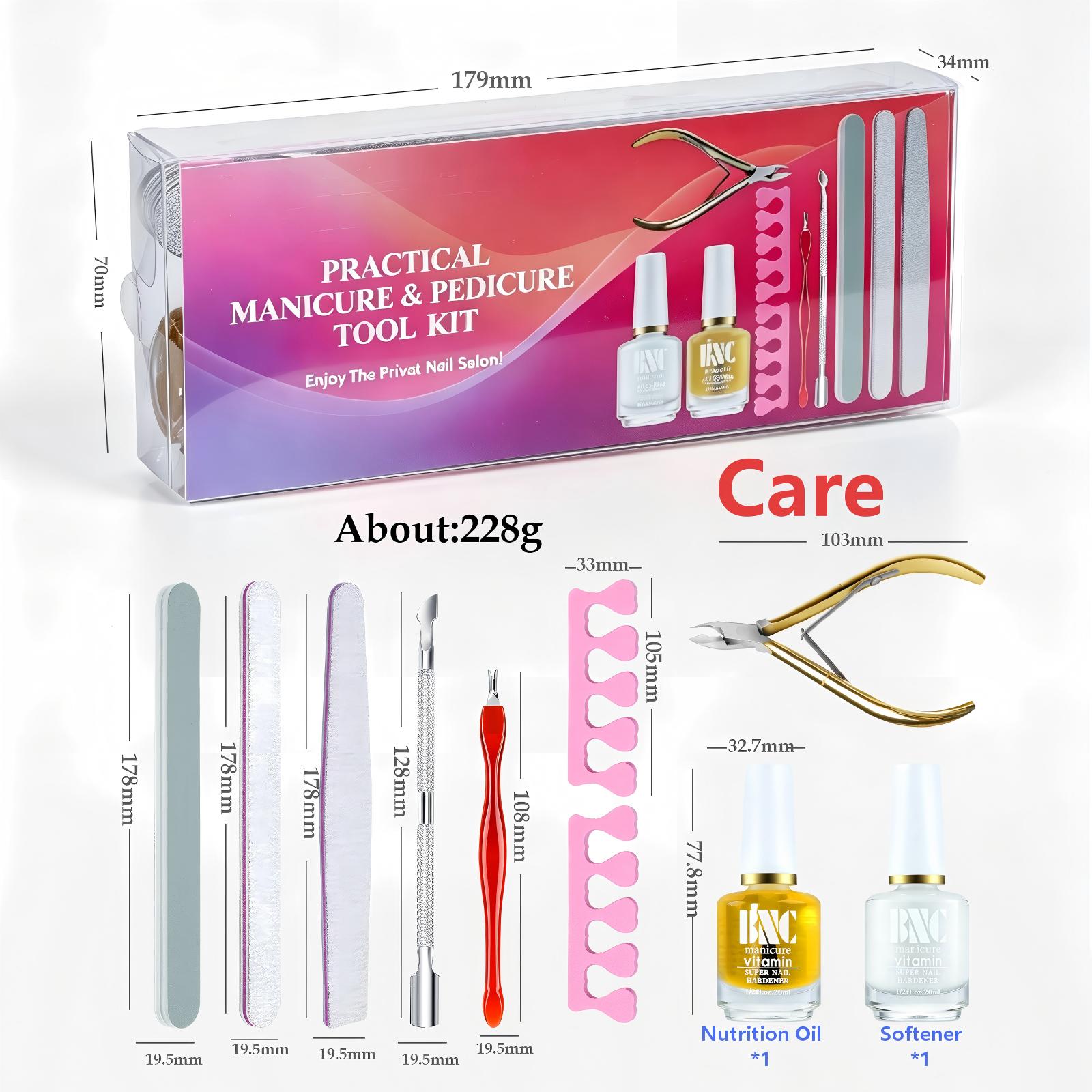 4 types Manicure Set Art Sand Files Buffer Sponge Block Brush Nail Scissors Kit Multi-Function Nail Care Polish Tools