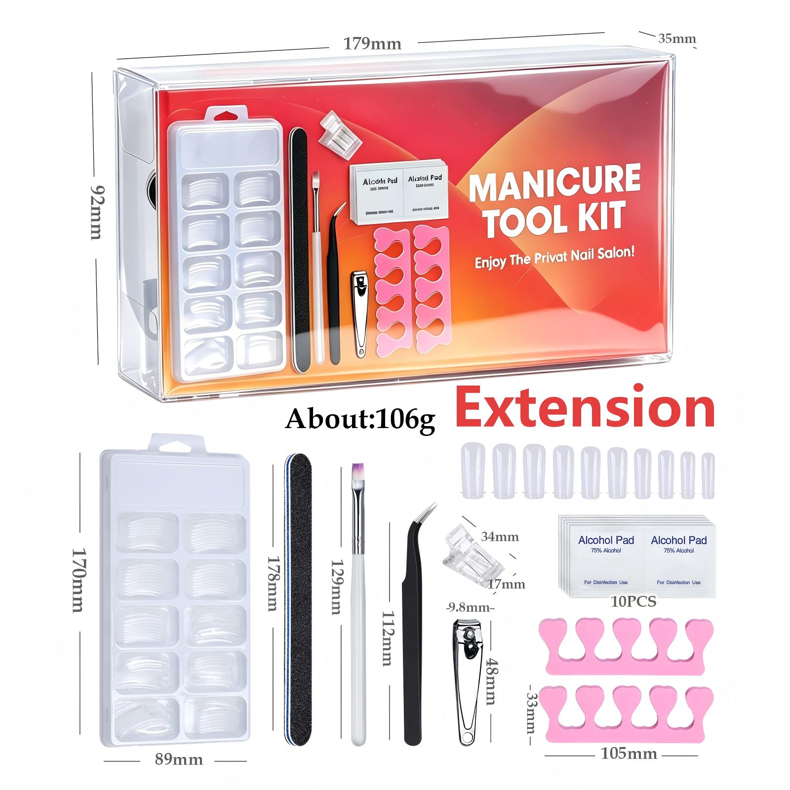 4 types Manicure Set Art Sand Files Buffer Sponge Block Brush Nail Scissors Kit Multi-Function Nail Care Polish Tools