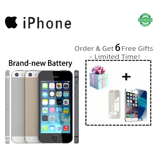 Refurbished Unlocked Apple iPhone 5 16GB+1GB Brand-new battery Smart Phone mobile phone iPhone5 4.0-inch 8MP+1.2MP Camera SmartPhone iphone 5 Original 1136x640-pixel