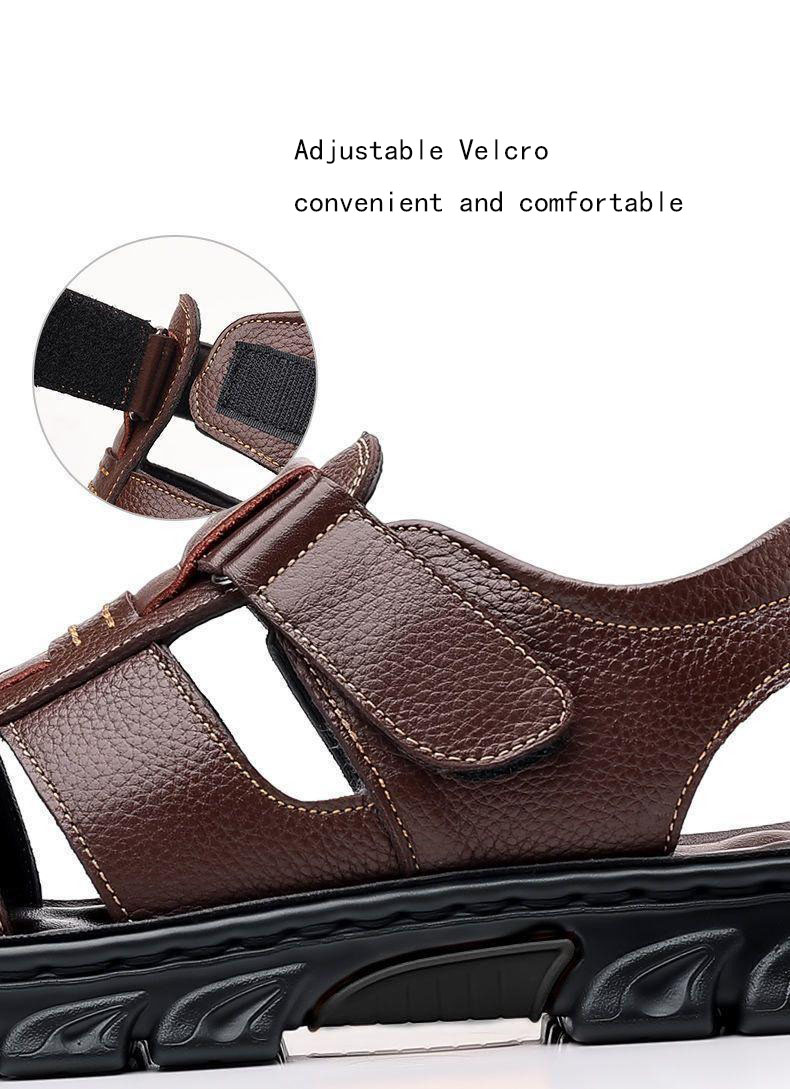 Men's Sandals Wear Resistant Anti Slip Waterproof Beach Shoes for Going Out Driving To Work Large Cool Slippers for Men
