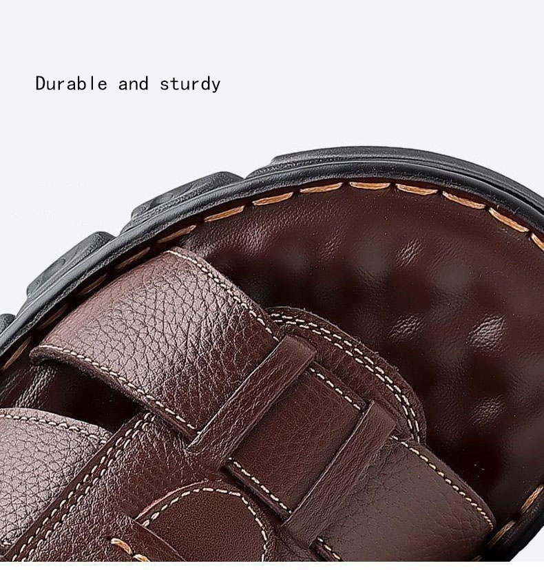 Men's Sandals Wear Resistant Anti Slip Waterproof Beach Shoes for Going Out Driving To Work Large Cool Slippers for Men