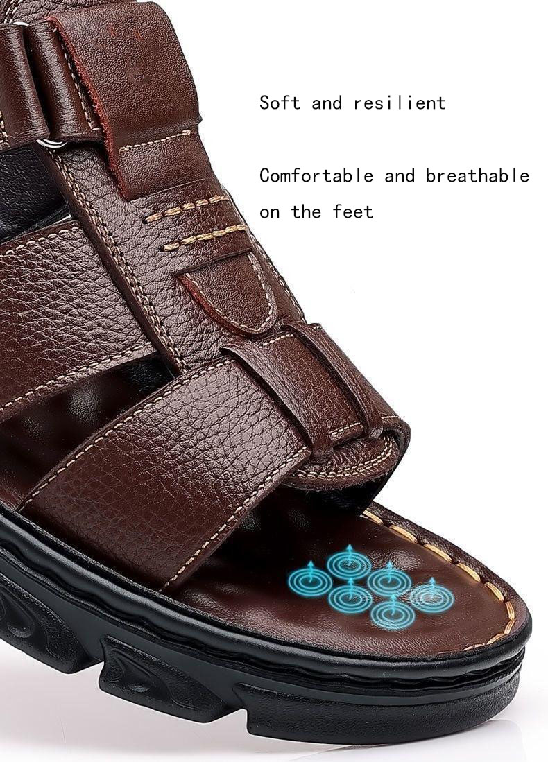 Men's Sandals Wear Resistant Anti Slip Waterproof Beach Shoes for Going Out Driving To Work Large Cool Slippers for Men