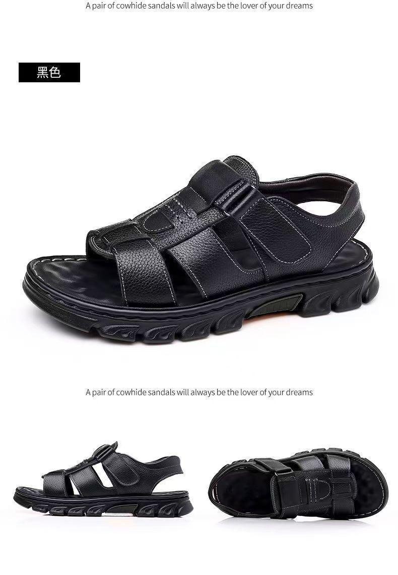 Men's Sandals Wear Resistant Anti Slip Waterproof Beach Shoes for Going Out Driving To Work Large Cool Slippers for Men
