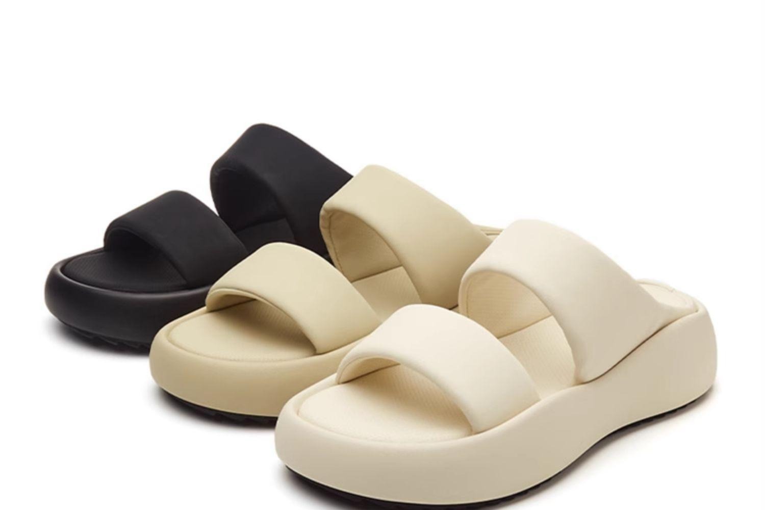 EVA Slippers Have A High-end Feel for Women's Summer Outdoor Wear Thick Soled Height Increasing Women's Slippers Are Non Slip and Odorless Sponge Cake Shoes
