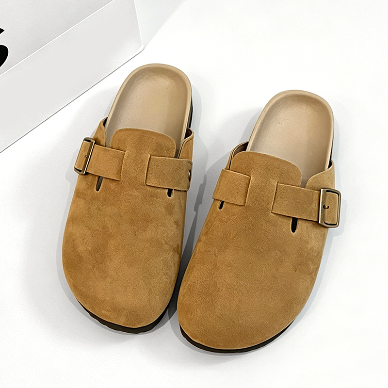 SXCHEN Women's Comfortable Wooden Clogs – Tan With Soft Padded Insole, Non-Slip Traction Sole, Ideal For Lounging, Shopping & All-Day Wear, All Sizes Available