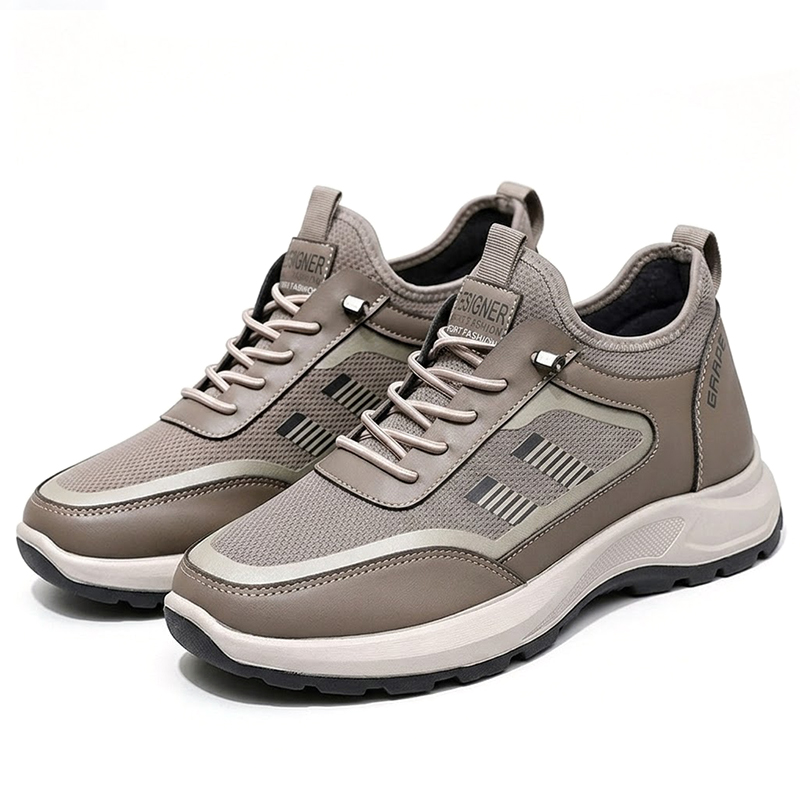 SXCHEN Shoes Men's Shoes Sneakers New Comfortable And Breathable Casual Sports Shoes Soft-Soled Non-Slip Hiking Shoes Flexible Anti-Slip Sole Pu Boy Shoe Easy Pull Tab Coffee color 41 42 43 44