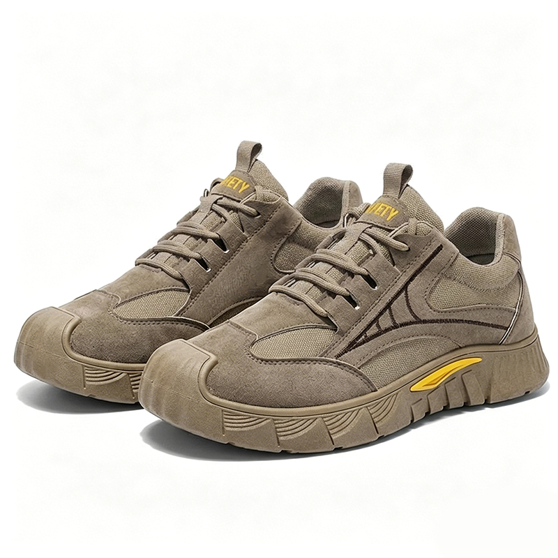 SXCHEN Men's Hiking Casual Shoes, Khaki Fashion Sneakers for Camping & Walking, Sturdy Canvas Construction, Shock-Absorbing Tread, Comfortable Fit, Pull Tab for Easy On/Off, All Sizes,