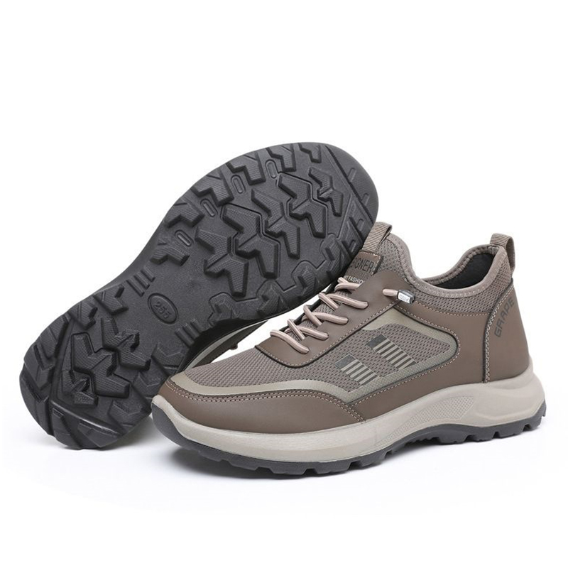 SXCHEN Shoes Men's Shoes Sneakers New Comfortable And Breathable Casual Sports Shoes Soft-Soled Non-Slip Hiking Shoes Flexible Anti-Slip Sole Pu Boy Shoe Easy Pull Tab Coffee color 41 42 43 44