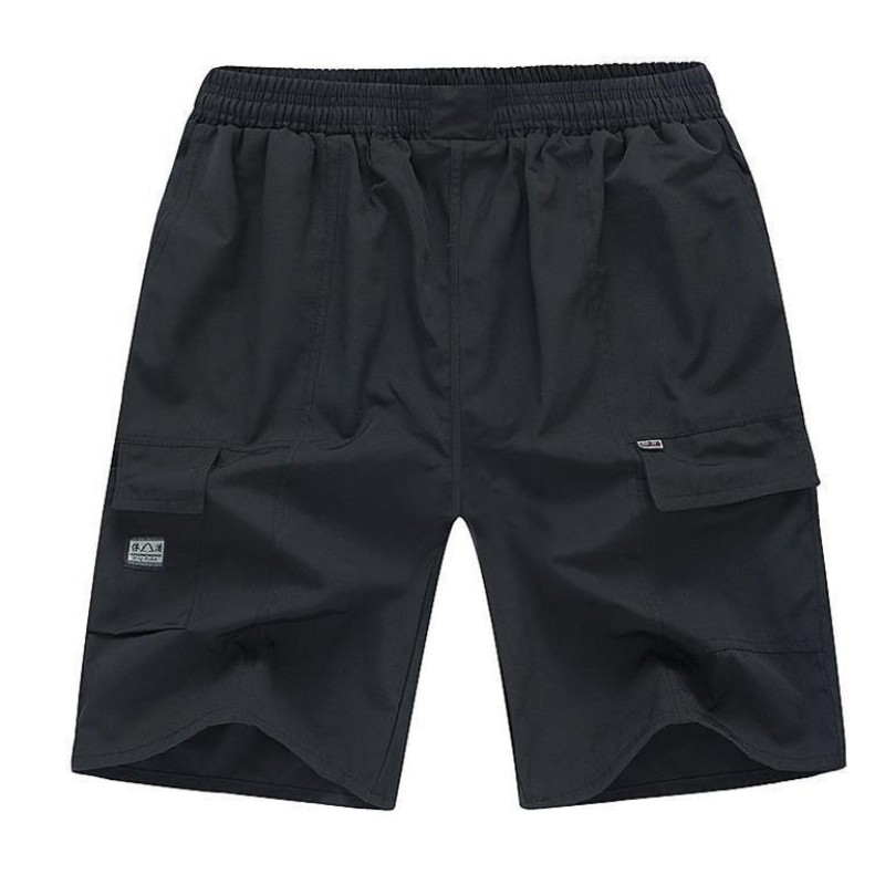 SXCHEN Men Clothing Casual Shorts 2-Pack Summer Loose Cargo Shorts Multiple Flap Pockets, Wrinkle Resistant Breathable Fabric, Random Colors Available Casual Short Trousers For Travel Shopping