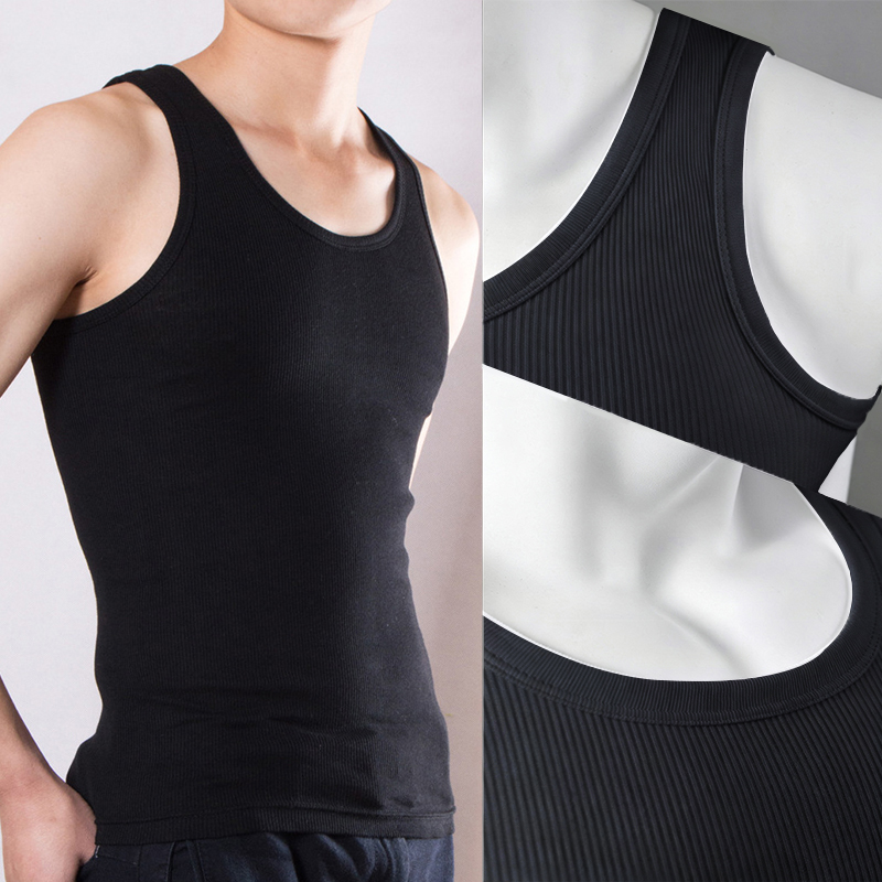 SXCHEN Men's 3-Pack Black White Grey Ribbed Cotton Sleeveless Tank Tops,Slim Fit Base Layer Undershirt,Sweat Resistant Comfort Fabric,Multiple Sizes,Trendy Sports & Daily Casual Layering Vest For Guys