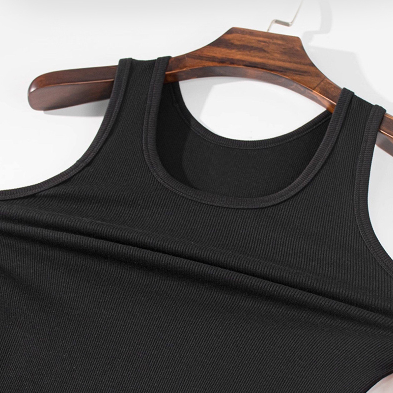 SXCHEN Men's 3-Pack Black White Grey Ribbed Cotton Sleeveless Tank Tops,Slim Fit Base Layer Undershirt,Sweat Resistant Comfort Fabric,Multiple Sizes,Trendy Sports & Daily Casual Layering Vest For Guys