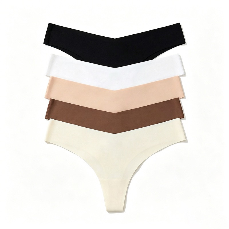 SXCHEN Women's 3-Pack Random Color Seamless No Show Thong Underwear, Soft Stretch Breathable Low Rise Daily Lingerie, Multi Random Assorted Colors, Comfort Sports & Everyday Wear For Ladies