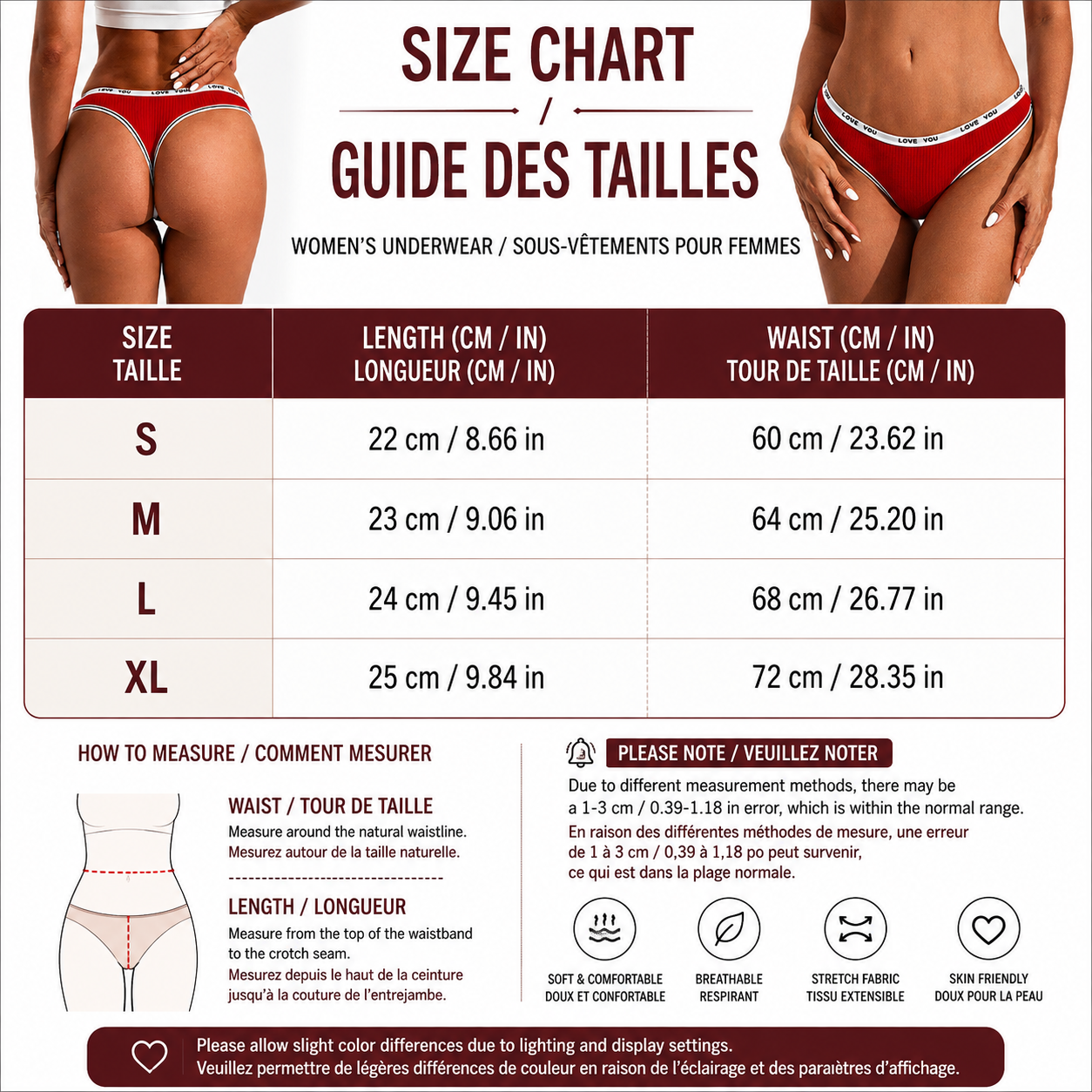 SXCHEN 3PCS Random Mixed Color Ribbed Cotton Thong Panties, Women's Letter Printed Elastic Waist Low-Cut Underwear, Skin-Friendly Breathable Stretch Fabric, Daily Casual & Sports Underpants For Ladies