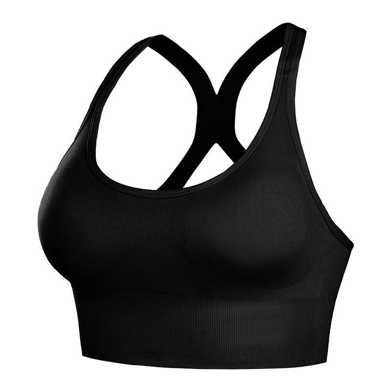 SXCHEN Women's Y-Back Hook Closure Sports Bra, Seamless Padded Workout Crop Top With Adjustable Multi-Hook Back Clasp, High Stretch Sweat-Wicking Fabric, Shock Support for Yoga Running Bra For Ladies