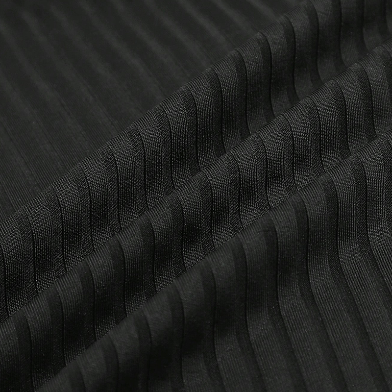 SXCHEN Men Clothes Black Vertical Ribbed Short Sleeve Polo Shirt T-Shirt Turn Down Collar Four Buttons Top Stretch Breathable Knit Fabric Muscle Slim Fit T-Shirt Men's Clothing Outdoor Casual Wear