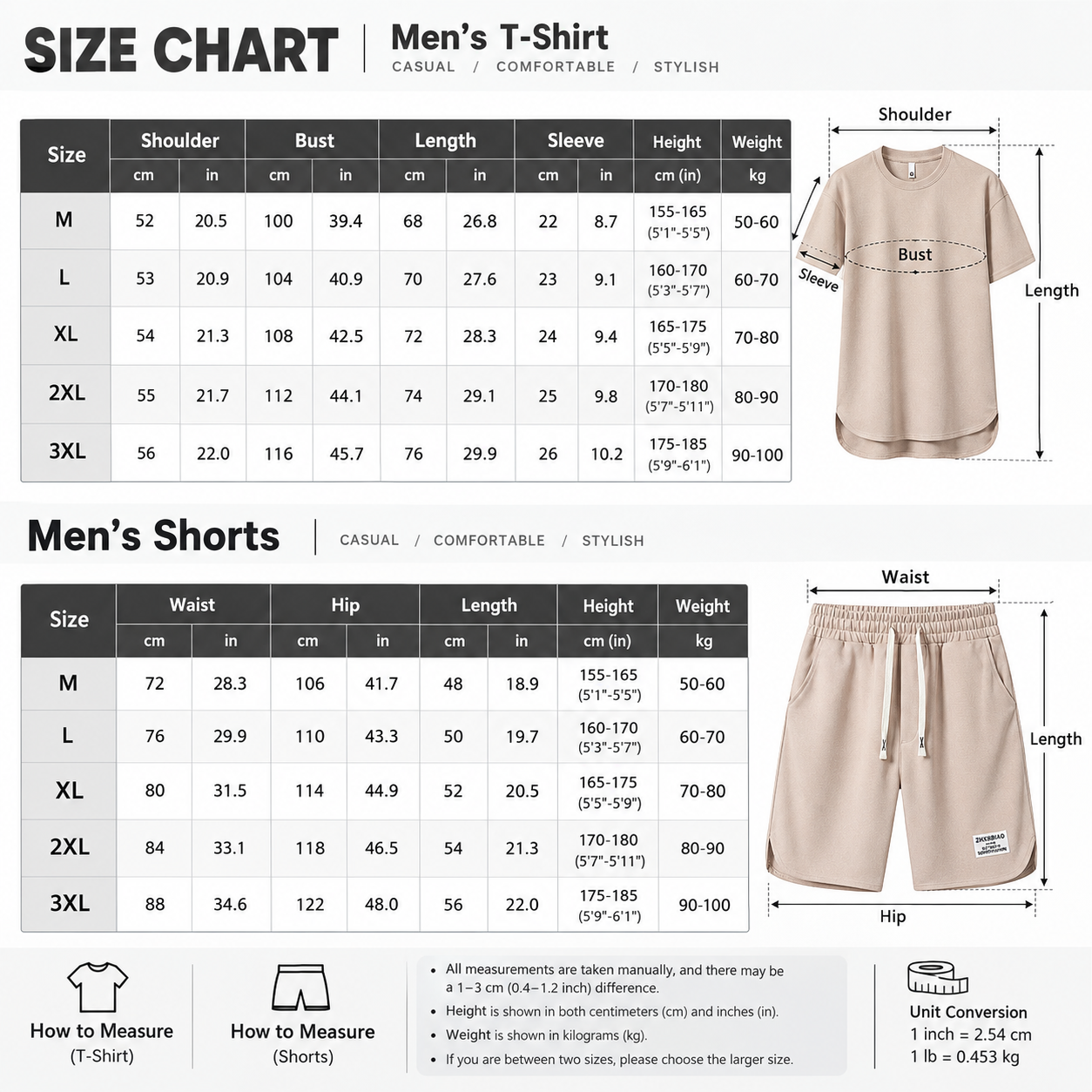 SXCHEN Men Clothes Clothing T-Shirt+Short Two-Piece Outfits Summer Casual Men's T-shirt Plain Crew Neck Curved Hem Tee, Elastic Waist Drawstring Label Shorts, Lightweight Comfort Sport Suit