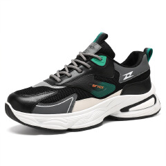 SXCHEN Men Shoes Casual Sneakers Basketball Breathable Mesh Spliced Sports Driving, Thick Cushioning Sole Non‑Slip Wear‑Resistant Athletic Footwear, Lightweight Fashion Athletic Running Shoes Outdoor