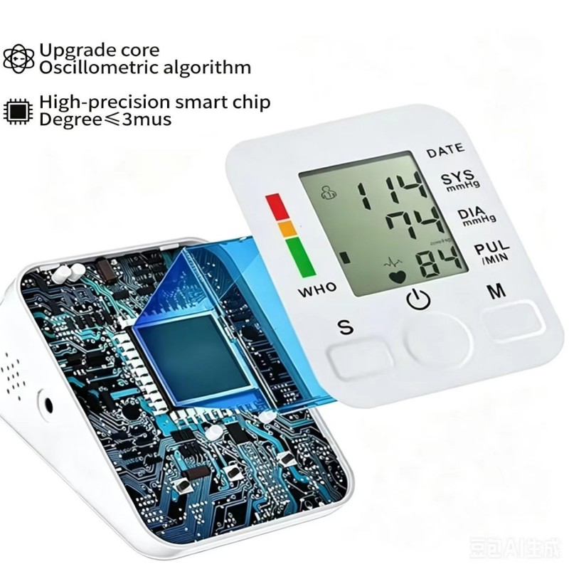 Blood Pressure Monitors Large Cuff Size 22cm to 36cm - Blood Pressure Machine with Cuff for Upper Arm - Heart Rate Hypertension Monitor for Home Use - Blood-Pressure Monitor with LCD Display