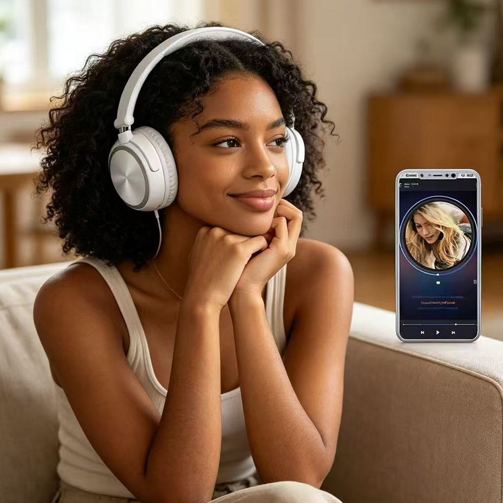 Wired Headphones With Microphone Over Ear Headsets Bass HiFi Sound Music Stereo Earphone For Sony