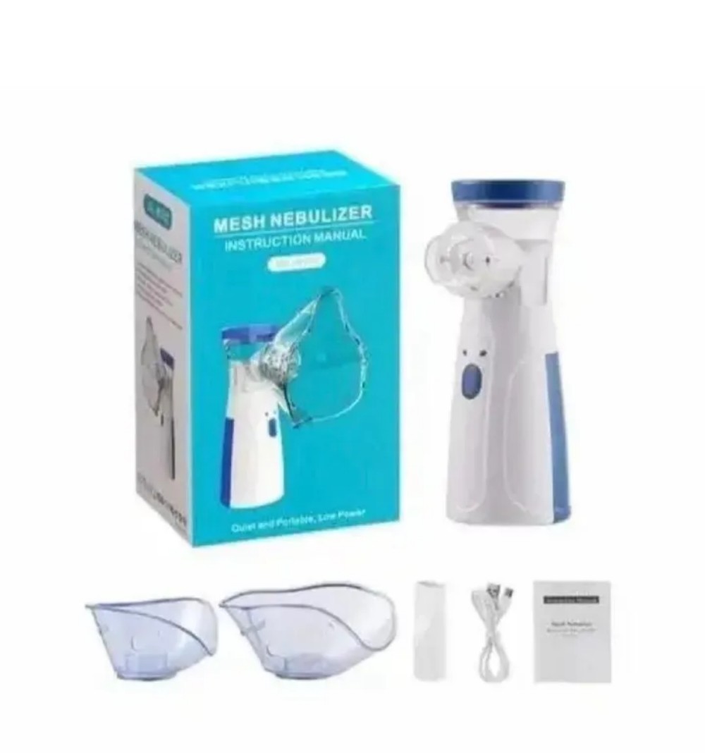 Ultrasonic Home Mesh Nebulizer Portable Handheld Nebulizer Steam Aerosol Inhaler Silent Steam Nasal Humidifier Personal Inhaler Medical Asthma Atomizer, Breathing Problems, Cold Cough- Adults and Baby
