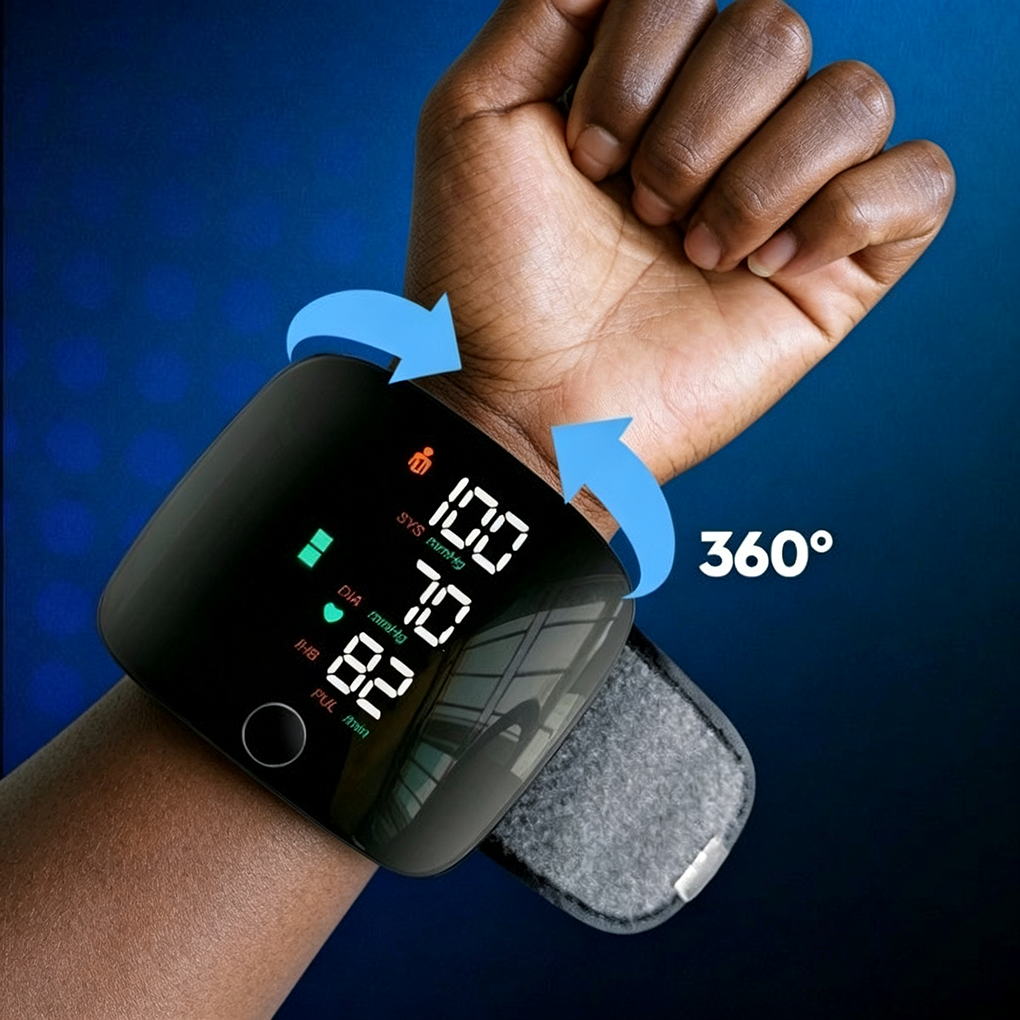 Rechargeable Wrist Blood Pressure Monitor For Medical Grade Precision Measurement Health Tests
