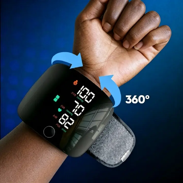 Rechargeable Wrist Blood Pressure Monitor For Medical Grade Precision Measurement Health Tests