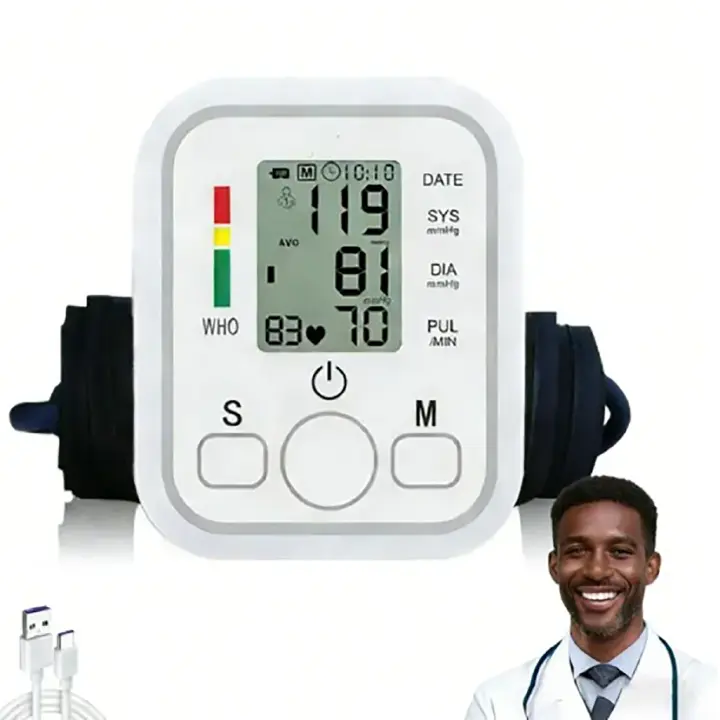 Blood Pressure Monitors Large Cuff Size 22cm to 36cm - Blood Pressure Machine with Cuff for Upper Arm - Heart Rate Hypertension Monitor for Home Use - Blood-Pressure Monitor with LCD Display