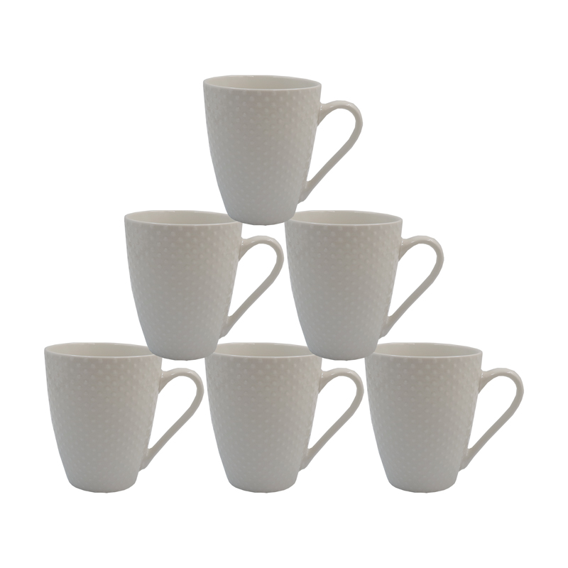 Niceone Set of 6pcs  High Quality Porcelain Reusable Tea Milk Coffee Ceramic Drinking Cups Elegant Home Kitchen Office Tableware (BYD-CUP-2025-CS MILK CUP)