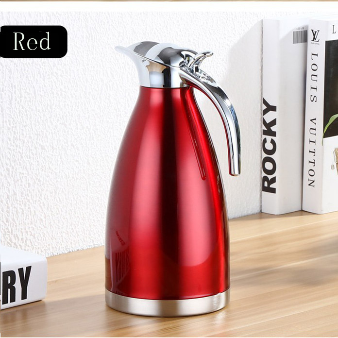 Nice One 1PC 2.0L Silver Stainless Steel Vacuum Jug Coffee Pot Vacuum flask  thermos Flask Thermos water bottle hot water bottle(VFS-023-2.00L ).