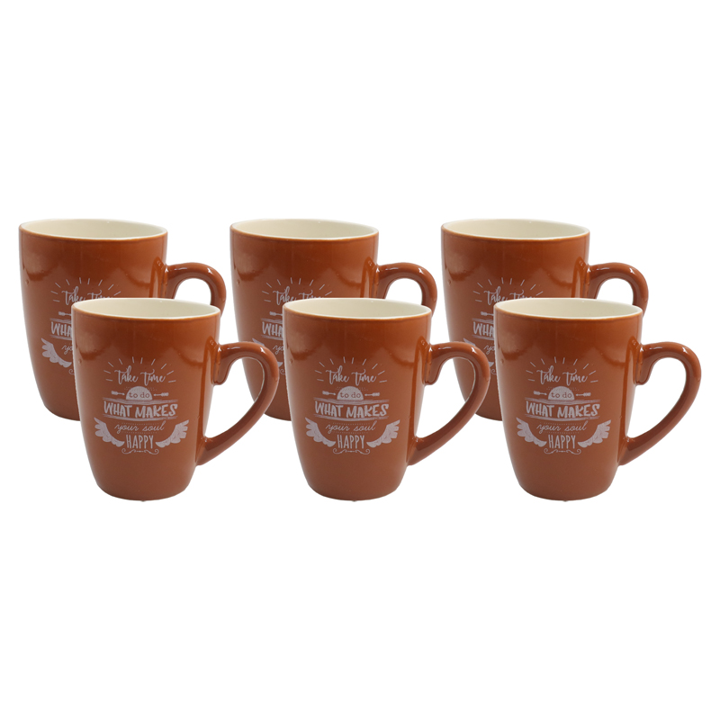 Niceone Set of 6pcs  250ML High Quality Porcelain Tea Milk Coffee Ceramic Cups (BYD-CUP-4390 MILK CUP)