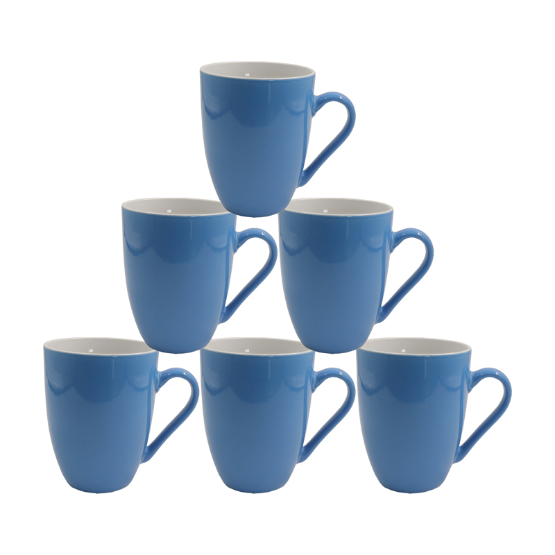 Niceone Set of 6pcs  370ML High Quality  Big Porcelain Tea Milk Coffee Ceramic Cups (BYD-CUP-4348 MILK CUP)