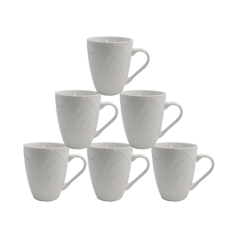 Niceone Set of 6pcs  High Quality Porcelain Reusable Tea Milk Coffee Ceramic Drinking Cups Elegant Home Kitchen Office Tableware (BYD-CUP-7039C-CS MILK CUP)