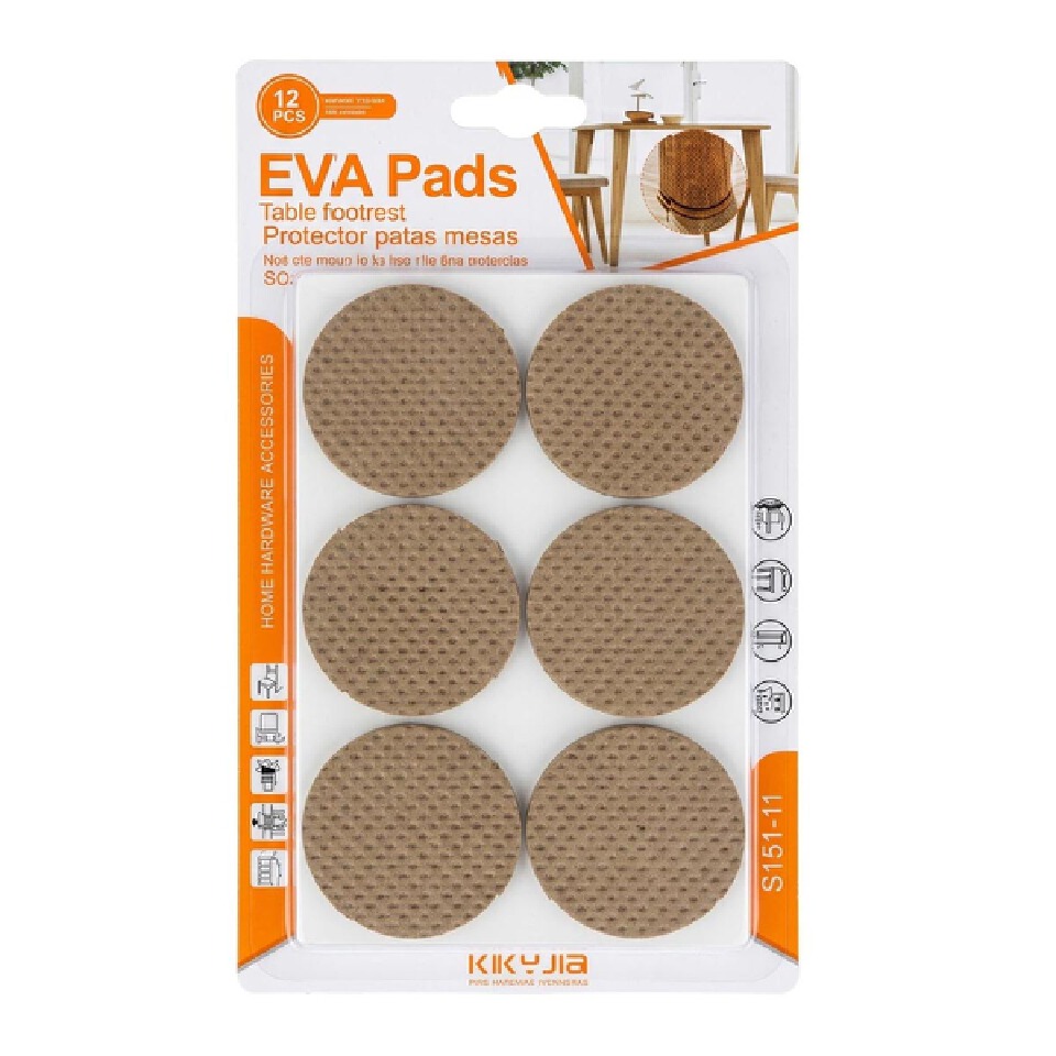 12pcs Round 5cm Furniture Pads Eva Foam Pad for Chair Legs Non Slip Anti Skid Bumper Pad