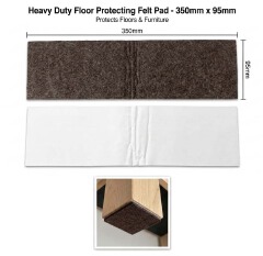 1pc Felt Furniture Pad, Non Slip Self Adhesive Cuttable Tape Heavy Duty Strip for Protecting Hardwood Floors Chair Wall Protector