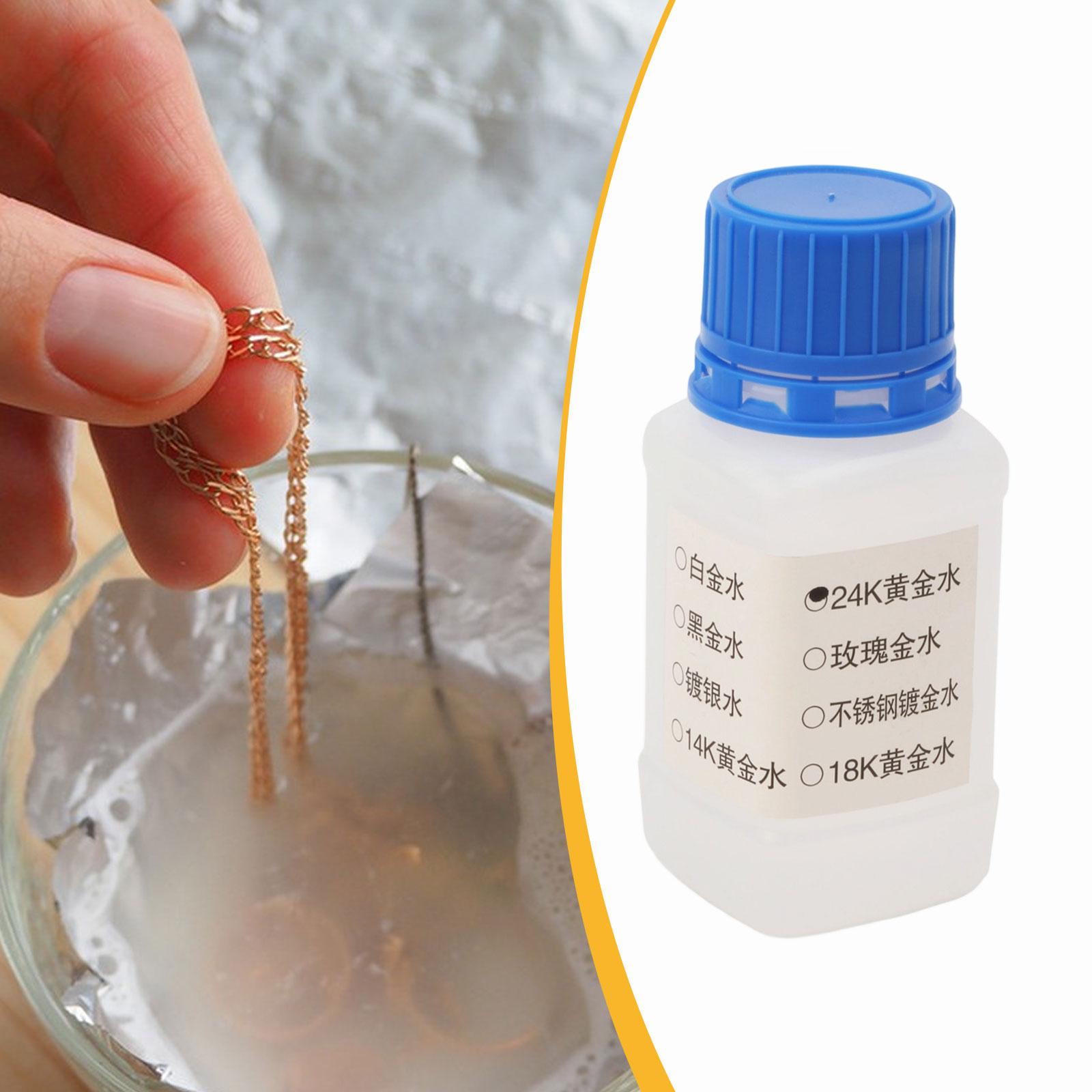 24K Gold Plating Solution Electroplating Liquid Water for DIY Making Jewelry Tools  100ml Jewellery Accessories Store Tool Golden