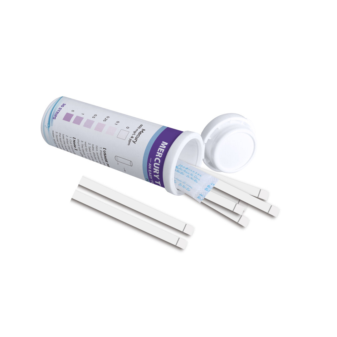 Mercury Test Strips – 30 Pack, 0–5 mg/L Detection – Rapid Hg Ion Testing for Cosmetics, Water, Lab & Education Home Testing Kit, Quick & Accurate in Beauty Products