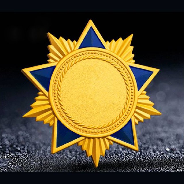 Star Shaped Gold Colour Medal Badge Pin Metal Alloy Award Vintage Brooch for Competition Sports Uniforms Club Events Lightweight Custom Blank Display