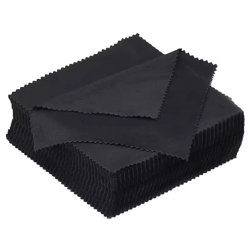 100pcs Black Microfiber Cleaning Glasses Cloths for Delicate Surfaces Lenses Eyeglasses Cell Phone Screens Camera Lenses Jewelry