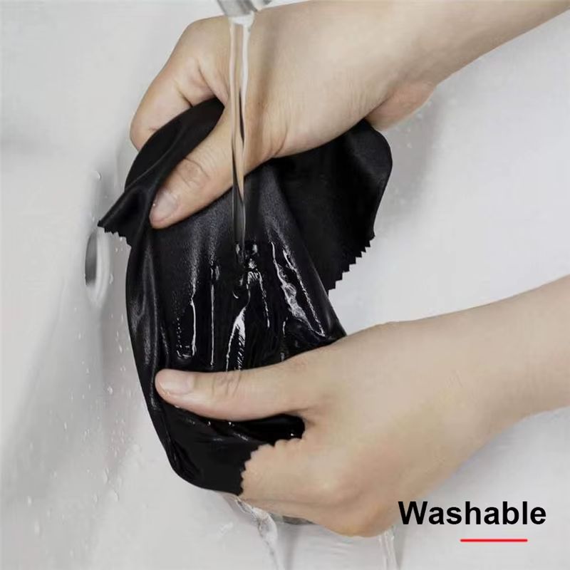 100pcs Black Microfiber Cleaning Glasses Cloths for Delicate Surfaces Lenses Eyeglasses Cell Phone Screens Camera Lenses Jewelry